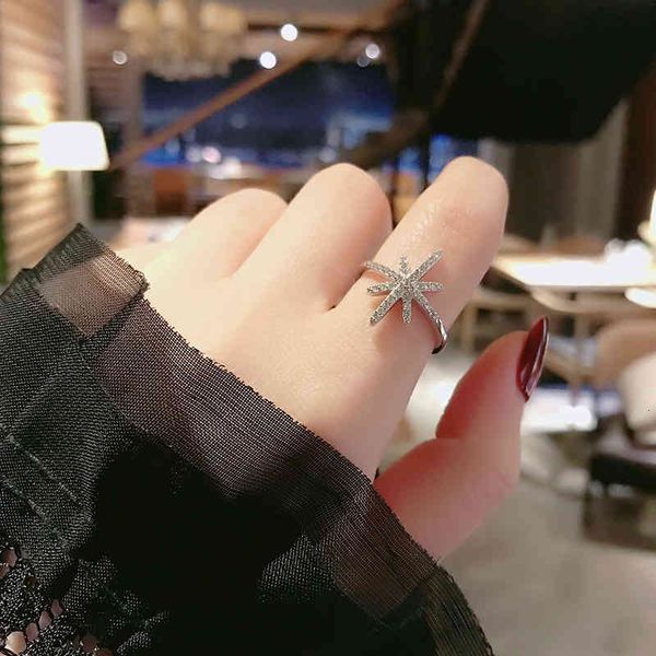 Ring Star Same Six Pointed Star Female Simple Temperament Atmospheric Meter Word Meteor Micro Set Zircon Index Finger, Silver
Ring Star Same Six Pointed Star Female Simple Temperament Atmospheric Meter Word Meteor Micro Set Zircon Index Finger, Silver