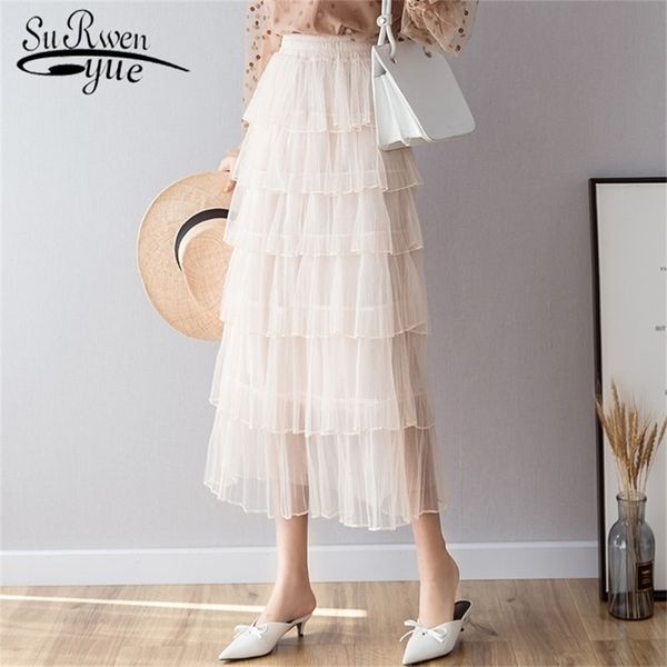 fashion skirts women spring high waist female elegant feminine solid white pleated cake sweet long 1931 210521, Black
fashion skirts women spring high waist female elegant feminine solid white pleated cake sweet long 1931 210521, Black