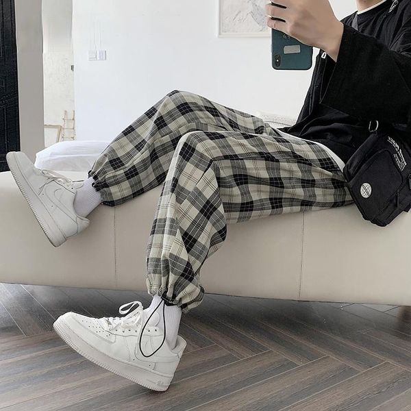 men's pants korean style loose drawstring plaid plus size clothes 2021 fashion joggers men clothing casual sweatpants, Black
men's pants korean style loose drawstring plaid plus size clothes 2021 fashion joggers men clothing casual sweatpants, Black