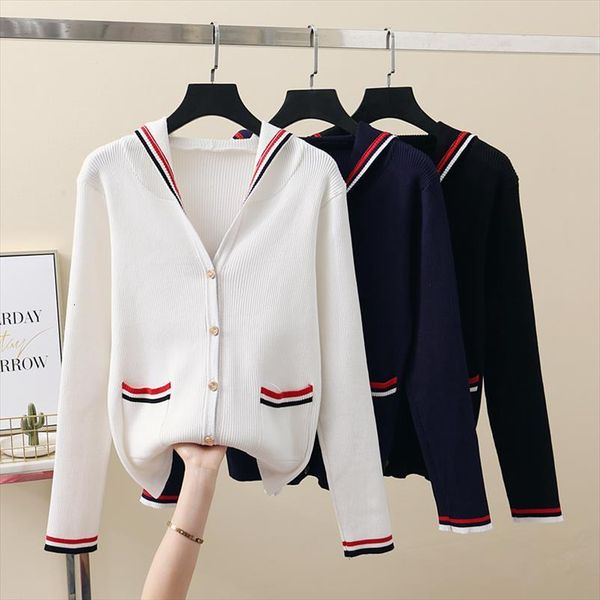 women solid single breasted korean womens sweaters style chic soft knitting student all match stylish daily casual female cardigan, White;black
women solid single breasted korean womens sweaters style chic soft knitting student all match stylish daily casual female cardigan, White;black