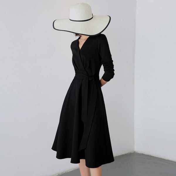 hepburn vintage arrival sashes a-line wrap dress high waist long sleeve solid black red ladies party dresses 210608, Black;gray
hepburn vintage arrival sashes a-line wrap dress high waist long sleeve solid black red ladies party dresses 210608, Black;gray