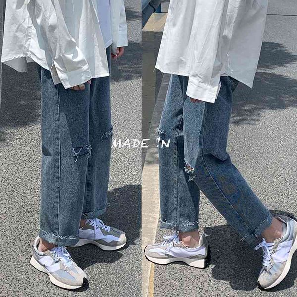 men's jeans summer blue ripped fashion baggy wide-leg men streetwear loose hip-hop hole straight denim trousers mens s-2xl 6f5m
men's jeans summer blue ripped fashion baggy wide-leg men streetwear loose hip-hop hole straight denim trousers mens s-2xl 6f5m