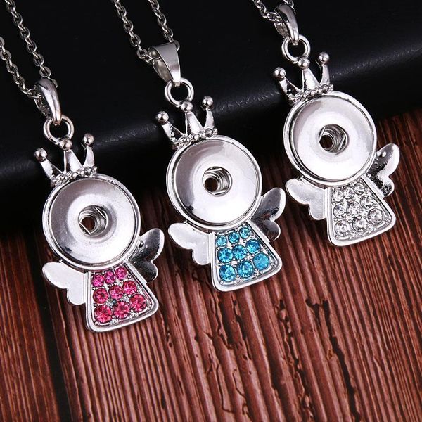 pendant necklaces snaps jewelry cute angel necklace 18mm snap buttons christmas gift for girl women, Silver
pendant necklaces snaps jewelry cute angel necklace 18mm snap buttons christmas gift for girl women, Silver
