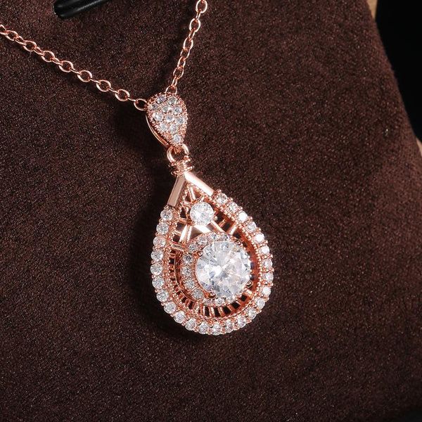 pendant necklaces caoshi gorgeous for women lady anniversary gift rose gold color shiny cubic zirconia chain jewelry wholesale, Silver
pendant necklaces caoshi gorgeous for women lady anniversary gift rose gold color shiny cubic zirconia chain jewelry wholesale, Silver
