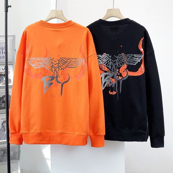 hoodies autumn and winter br letter printing 2021 round neck sweater side zipper loose fashion terry casual men's women's same sty, Black
hoodies autumn and winter br letter printing 2021 round neck sweater side zipper loose fashion terry casual men's women's same sty, Black