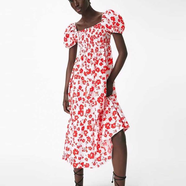 fashion women summer floral midi dress square collar puff sleeve a-line high waist elegant party dresses for lady 210525, Black;gray
fashion women summer floral midi dress square collar puff sleeve a-line high waist elegant party dresses for lady 210525, Black;gray