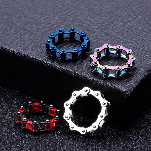 cluster rings european and american creative jewelry personality motorcycle men's chain ring stainless steel, Golden;silver
cluster rings european and american creative jewelry personality motorcycle men's chain ring stainless steel, Golden;silver