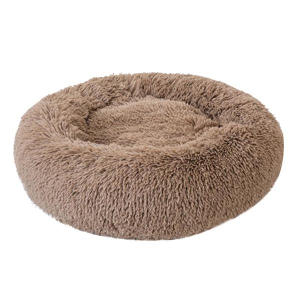 80# pet dog long plush dounts beds calming bed hondenmand kennel super soft fluffy comfortable for large / cat house & furniture