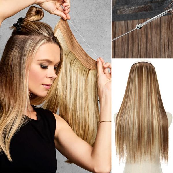 synthetic wigs no clip straight halo hair ombre natural black blonde one piece false hairpiece fish line fake
synthetic wigs no clip straight halo hair ombre natural black blonde one piece false hairpiece fish line fake