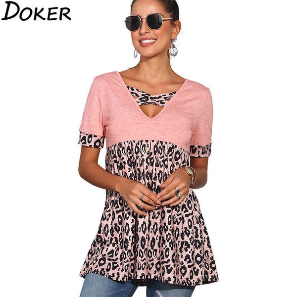 vintage t shirt women summer v-neck short sleeve leopard t-shirt fashion casual streetwear plus size tee shirt femme 210423, White
vintage t shirt women summer v-neck short sleeve leopard t-shirt fashion casual streetwear plus size tee shirt femme 210423, White
