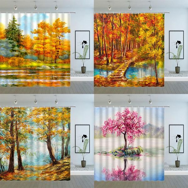 shower curtains oil painting landscape orange yellow leaves forest pattern bathroom cloth hanging curtain sets
shower curtains oil painting landscape orange yellow leaves forest pattern bathroom cloth hanging curtain sets