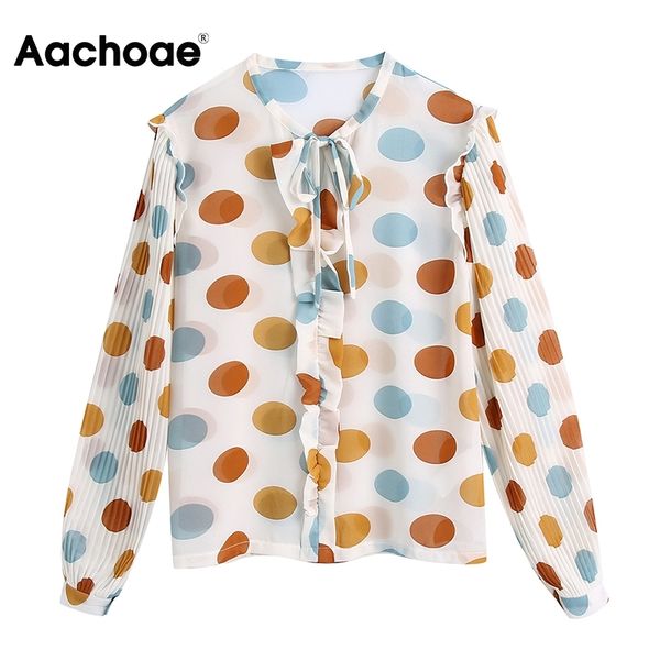 women dot print blouse ruffles long sleeve casual female shirt bow neck elegant chiffon ladies spring summer blusas 210413, White
women dot print blouse ruffles long sleeve casual female shirt bow neck elegant chiffon ladies spring summer blusas 210413, White