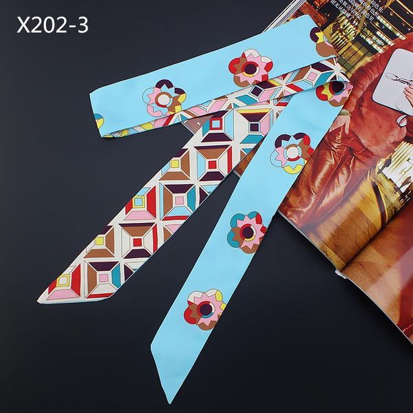 scarves 120cm fashion scarf 2021 print women silk head foulard bag ribbonssmall longscarves female bow ties, Blue;gray
scarves 120cm fashion scarf 2021 print women silk head foulard bag ribbonssmall longscarves female bow ties, Blue;gray