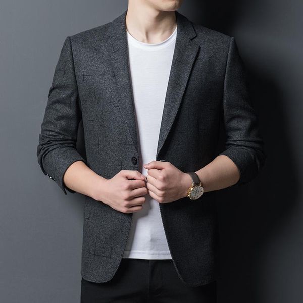 men's suits & blazers fashion men gray autumn spring elegant smart casual jacket suit business office outfit male tailored garment clot, White;black
men's suits & blazers fashion men gray autumn spring elegant smart casual jacket suit business office outfit male tailored garment clot, White;black