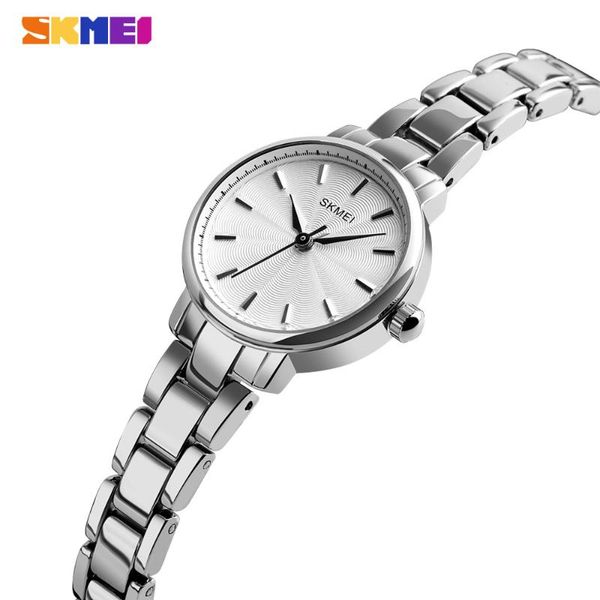 wristwatches skmei women watches fashion stainless steel ladies clock waterproof gold sliver quartz wristwatch relogio feminino, Slivery;brown
wristwatches skmei women watches fashion stainless steel ladies clock waterproof gold sliver quartz wristwatch relogio feminino, Slivery;brown