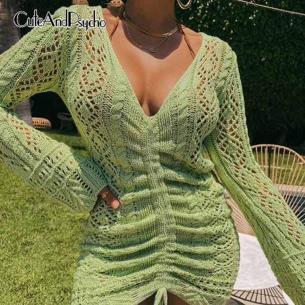 casual dresses retro solid women knit slim elegant v-neck shirring cute green dress aesthetic chic party clothes cuteandpsycho, Black;gray
casual dresses retro solid women knit slim elegant v-neck shirring cute green dress aesthetic chic party clothes cuteandpsycho, Black;gray