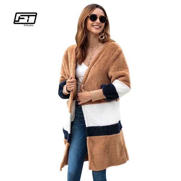 women's sweaters fitaylor autumn winter faux fur coat women casual loose medium length plush jacket, White;black
women's sweaters fitaylor autumn winter faux fur coat women casual loose medium length plush jacket, White;black
