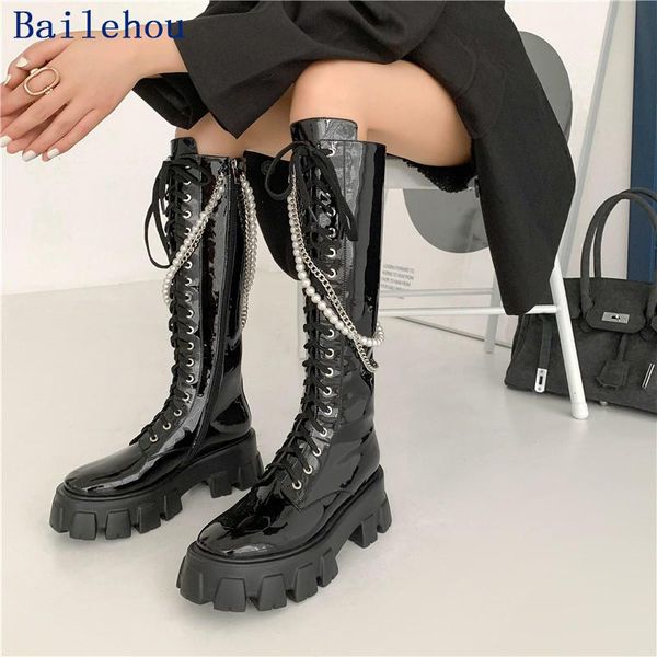boots women's shoes for women 2021 pearl metal chain female boot round toe punk ladies modern platform, Black
boots women's shoes for women 2021 pearl metal chain female boot round toe punk ladies modern platform, Black