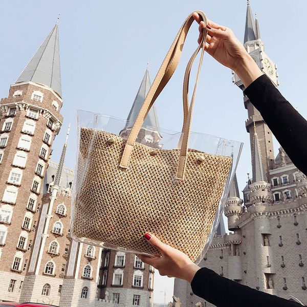 shopping summer transparent bag for women 2021 new trendy fashion large capacity gel bag shopping bag internet celebrity all-matching messen
shopping summer transparent bag for women 2021 new trendy fashion large capacity gel bag shopping bag internet celebrity all-matching messen