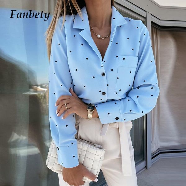 women's blouses & shirts spring turn-down collar women casual polka dot office ladies shirt fashion long sleeve single breasted blusa, White
women's blouses & shirts spring turn-down collar women casual polka dot office ladies shirt fashion long sleeve single breasted blusa, White