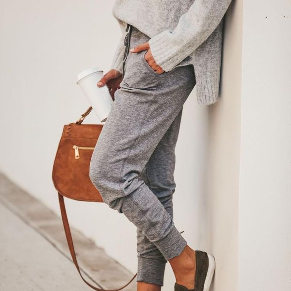 women jogger pants sweat casual black harem trousers elastic high waist pockets rope summer autumn solid women's & capris, Black;white
women jogger pants sweat casual black harem trousers elastic high waist pockets rope summer autumn solid women's & capris, Black;white