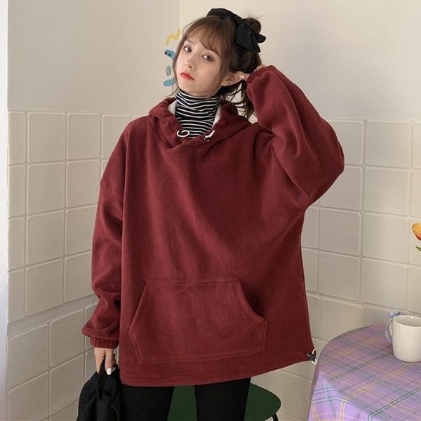 lamb wool sweater women's plush thickened hoodie ins tide autumn winter solid color lazy coat loose student, Blue;black
lamb wool sweater women's plush thickened hoodie ins tide autumn winter solid color lazy coat loose student, Blue;black