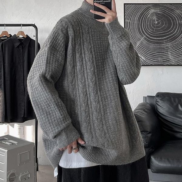 men's sweaters 5xl winter for men korean fashion streetwear mock neck solid color cashmere sweater woolen slim fit trends, White;black
men's sweaters 5xl winter for men korean fashion streetwear mock neck solid color cashmere sweater woolen slim fit trends, White;black