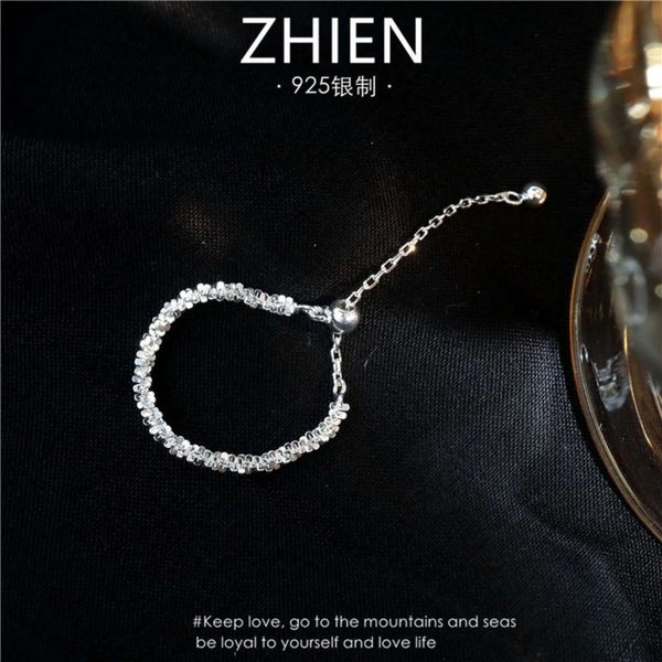 s925 sterling sparkling adjustable super flash galaxy silver light luxury exquisite ring female tassel hand ornament, Black
s925 sterling sparkling adjustable super flash galaxy silver light luxury exquisite ring female tassel hand ornament, Black