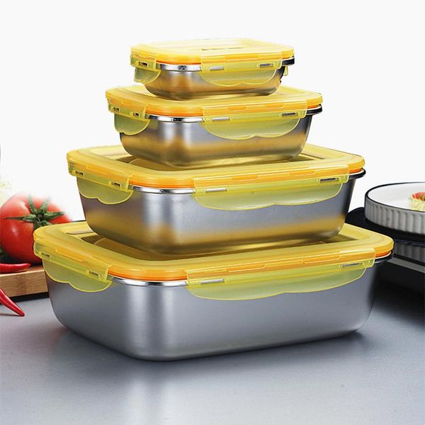 storage bottles & jars set of 4 304 stainless steel fridge food container bento box kitchen items lunch organizer refrigerator accessories
storage bottles & jars set of 4 304 stainless steel fridge food container bento box kitchen items lunch organizer refrigerator accessories