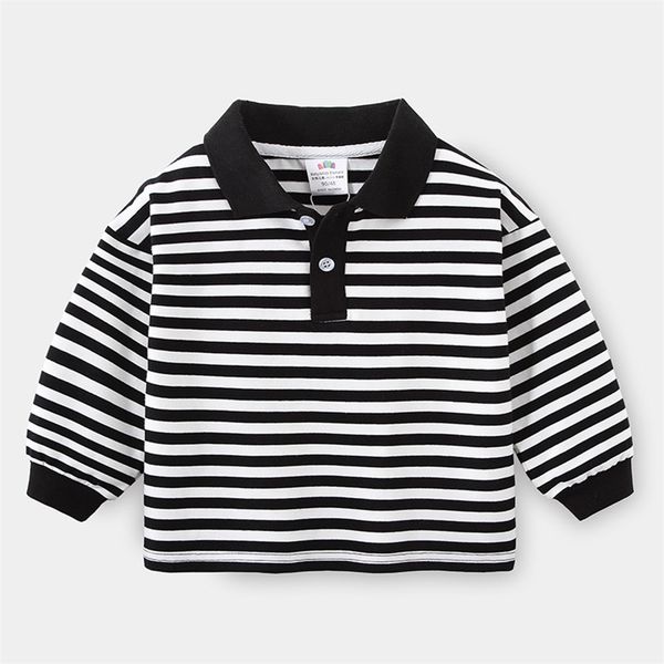 spring autumn 2 3 4 5 6 7 8 10 years school children cotton turn-down collar white black striped t-shirt for baby kids boys 210414, Blue
spring autumn 2 3 4 5 6 7 8 10 years school children cotton turn-down collar white black striped t-shirt for baby kids boys 210414, Blue