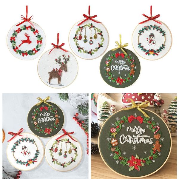 embroidery kit, cross stitch embroidering hoop threads tools set christmas plant other arts and crafts
embroidery kit, cross stitch embroidering hoop threads tools set christmas plant other arts and crafts