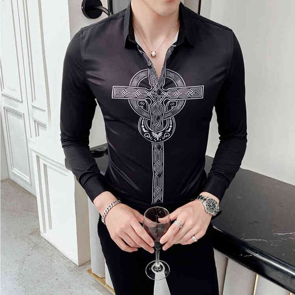men's casual shirts t-shirt soft cotton brand solid shirt of long sleeve slim fit male business clothes, White;black
men's casual shirts t-shirt soft cotton brand solid shirt of long sleeve slim fit male business clothes, White;black
