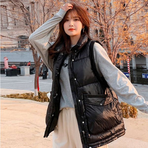 down cotton jacket vest female autumn winter design waistcoat black vest fashion coat, White
down cotton jacket vest female autumn winter design waistcoat black vest fashion coat, White