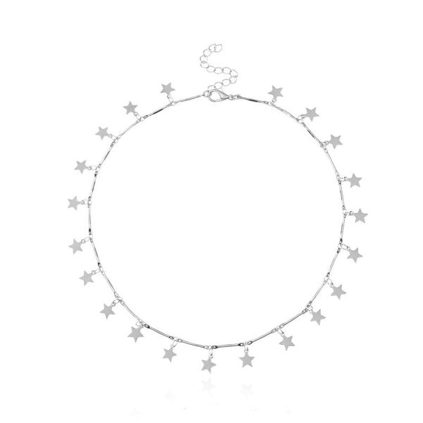 chains source manufacturer jewelry fashion in europe and america high-gloss pentagram necklace xl401 ms sequins, Silver
chains source manufacturer jewelry fashion in europe and america high-gloss pentagram necklace xl401 ms sequins, Silver