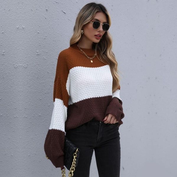 women's sweaters stitching contrast sweater lazy loose long-sleeved pullover autumn and winter 2021 qn*, White;black
women's sweaters stitching contrast sweater lazy loose long-sleeved pullover autumn and winter 2021 qn*, White;black