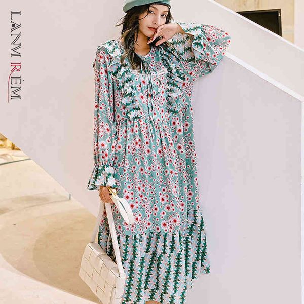 women big size printing mid-long ruffles dress round neck long sleeve loose fit fashion spring autumn 2e1569 210507, Black;gray
women big size printing mid-long ruffles dress round neck long sleeve loose fit fashion spring autumn 2e1569 210507, Black;gray