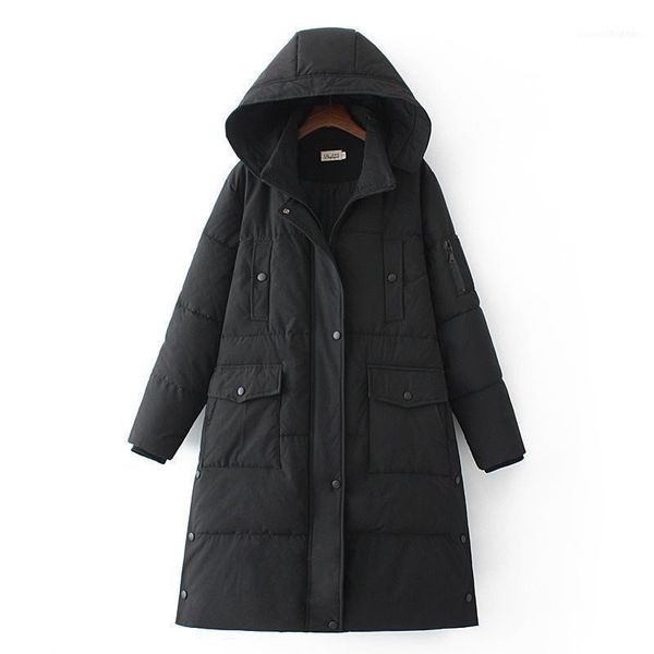 women's down & parkas oversize parka winter warm slim long over-the-knee thick padded jacket detachable hooded a-line cotton co, Black
women's down & parkas oversize parka winter warm slim long over-the-knee thick padded jacket detachable hooded a-line cotton co, Black
