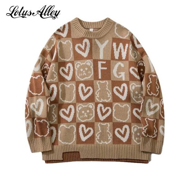 knitted men's sweater plaid print men pullover letter graphic winter cozy sweaters casual male jerseys oversized ripped sweater 211221, White;black
knitted men's sweater plaid print men pullover letter graphic winter cozy sweaters casual male jerseys oversized ripped sweater 211221, White;black