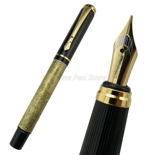 baoer 507 metal ancient bronze eight running horses fountain pen broad nib 0.7mm office school writing gift accessory pens
baoer 507 metal ancient bronze eight running horses fountain pen broad nib 0.7mm office school writing gift accessory pens