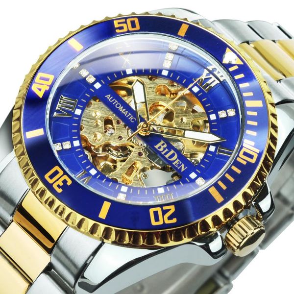 wristwatches biden transparent mechanical mens watches skeleton watch for men automatic casual steel strap, Slivery;brown
wristwatches biden transparent mechanical mens watches skeleton watch for men automatic casual steel strap, Slivery;brown