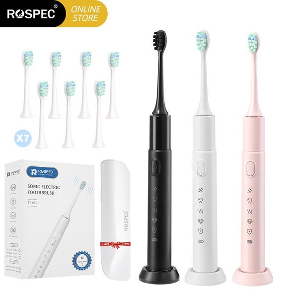 smart electric toothbrush rospec sonic cordless usb rechargeable household 5 mode waterproof charger replacement heads set
smart electric toothbrush rospec sonic cordless usb rechargeable household 5 mode waterproof charger replacement heads set