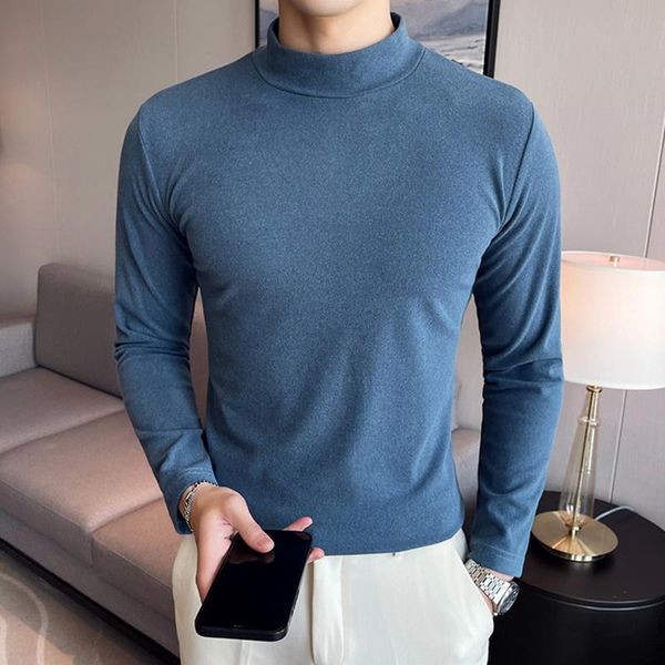 men's t-shirts british casual long-sleeved solid color bottoming shirt autumn and winter half high neck t-shirt retro male men, White;black
men's t-shirts british casual long-sleeved solid color bottoming shirt autumn and winter half high neck t-shirt retro male men, White;black