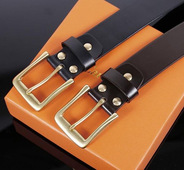 2021 fashion big buckle genuine leather belt with box designer men women mens belts aaa208, Black;brown
2021 fashion big buckle genuine leather belt with box designer men women mens belts aaa208, Black;brown