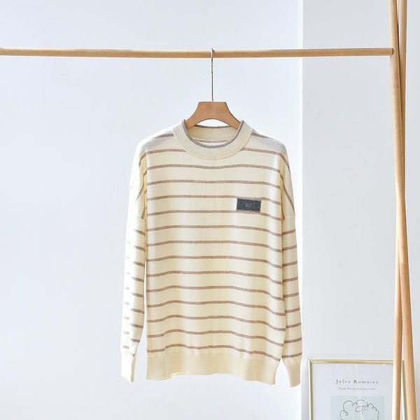 women's sweaters masigoch europe fashion striped 100% cashmere knitwear sweater crewneck long sleeve, White;black
women's sweaters masigoch europe fashion striped 100% cashmere knitwear sweater crewneck long sleeve, White;black