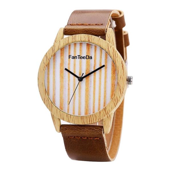 wristwatches fd070 stripe pattern women watches wooden round dial quartz wristwatch female ladies elegant fashion wrist gift, Slivery;brown
wristwatches fd070 stripe pattern women watches wooden round dial quartz wristwatch female ladies elegant fashion wrist gift, Slivery;brown
