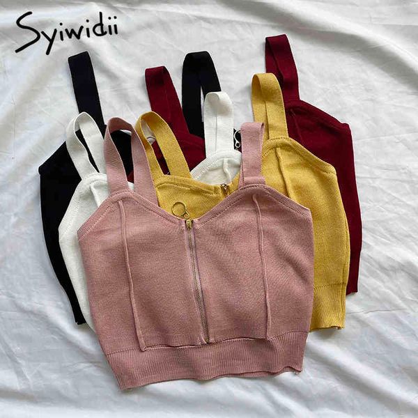 syiwidii cut out tank for women black crop short knitted solid korean stretch clothing summer yellow pink red 210417, White
syiwidii cut out tank for women black crop short knitted solid korean stretch clothing summer yellow pink red 210417, White
