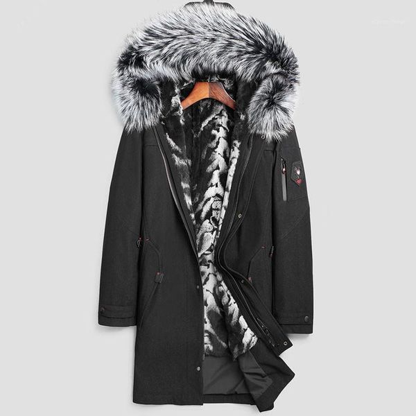 men's leather & faux winter jacket men real fur coat liner parka clothes 2021 raccoon collar warm trench plus size, Black
men's leather & faux winter jacket men real fur coat liner parka clothes 2021 raccoon collar warm trench plus size, Black