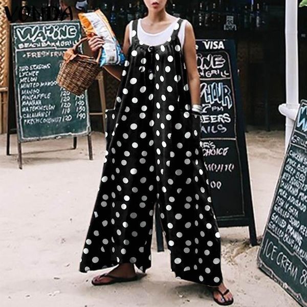 loose overalls 2021 women sleeveless vintage dot printed rompers casual jumpsuits plus size elegant wide leg playsuit women's &, Black;white
loose overalls 2021 women sleeveless vintage dot printed rompers casual jumpsuits plus size elegant wide leg playsuit women's &, Black;white