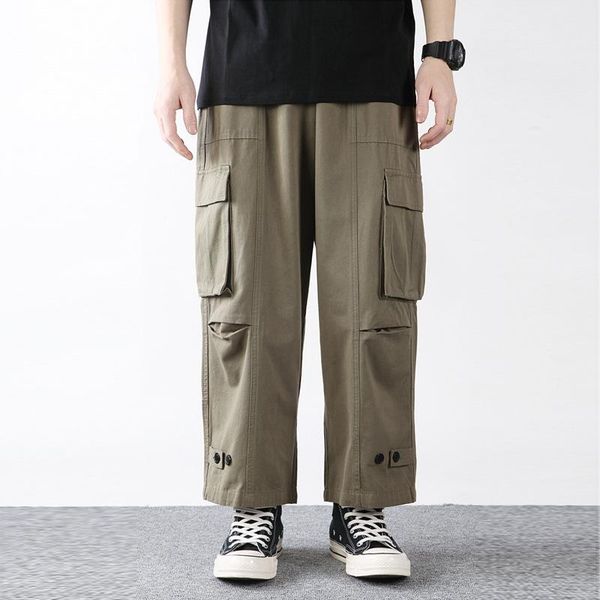 men's pants male streetwear hip hop vintage fashion loose wide leg ankle length pant men japan style casual cargo, Black
men's pants male streetwear hip hop vintage fashion loose wide leg ankle length pant men japan style casual cargo, Black
