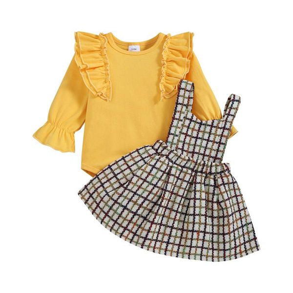 clothing sets baby girls skirts set autumn spring ruffles long sleeve romper +plaid suspender skirt fashion party born 0-12m, White
clothing sets baby girls skirts set autumn spring ruffles long sleeve romper +plaid suspender skirt fashion party born 0-12m, White
